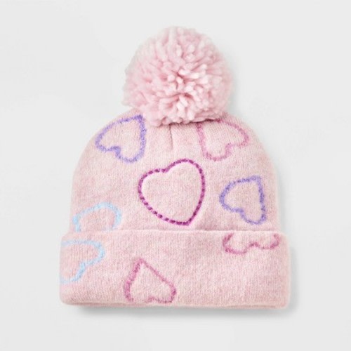 Toddler Girls' Beanies - Cat & Jack™ Pink, Size: 12-24M