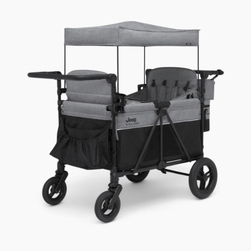 Delta Children Jeep Wrangler Deluxe 4 Seater Stroller Wagon - Grey