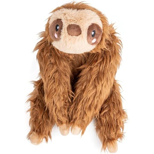 Happy Fuel Sloth Microwavable 1.5 lbs Unscented Heating Pad for Women & Kids - Cute Soft Cozy Pillow Plush Heatable Warm Stuffed Animals - Kawaii Hot & Cold Plushie Toy - Sloth Gifts for Girls & Boys