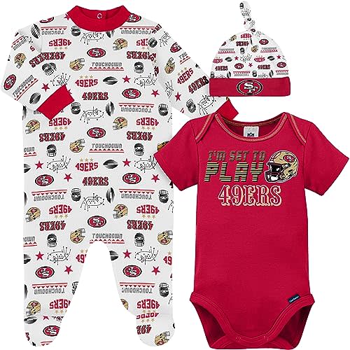 Gerber Unisex Baby NFL Team Footed Sleep and Play and Bodysuit Gift Set