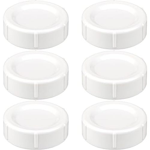 Travel and Storage Baby Bottle Caps for Dr. Brown’s Natural Flow Wide-Neck Bottles, Baby Bottle Lids Replacement with Sealing Gasket, Leak-Proof, BPA-Free, Pack of 6