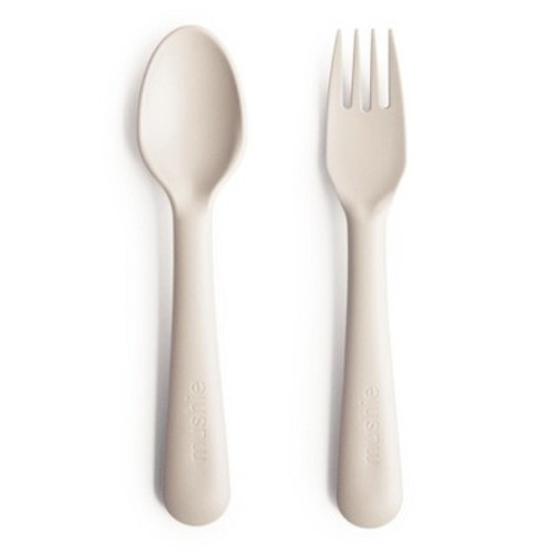 Dinnerware Fork and Spoon Set Ivory One Size