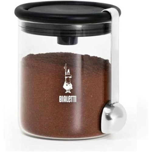 Bialetti Smart Coffee Jar: Glass Coffee Canister with Airtight Lid to Preserve the Aroma of the Coffee (8.8oz - 250g)