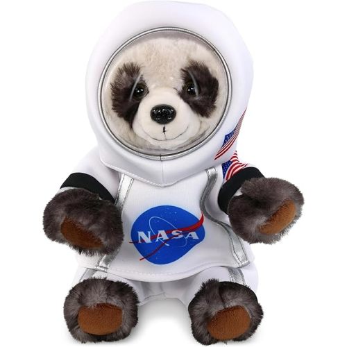 DolliBu Panda Bear Astronaut Plush Toy - Wild Life Astronaut Stuffed Animal with Space Helmet and NASA Astronaut Suit, Spaceman Doll Decor for Girls and Boys with Personalization - 10 Inch