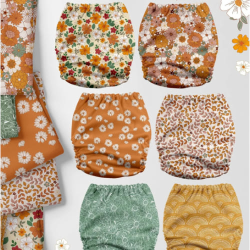 POCKET DIAPER 3.0 WITH INSERTS - 6 PACK(Little Daisies)