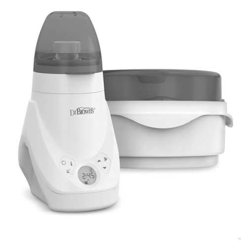 Dr. Brown’s Deluxe Baby Bottle Warmer and Sterilizer, for Baby Bottles and Baby Food Jars with Microwave Steam - for Baby Bottles, Nipples, Bottle Parts, Pacifiers, Teethers and Breast Pump Parts