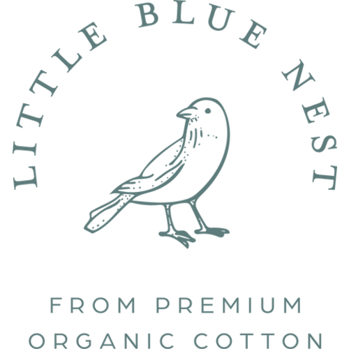 Organic cotton muslin swaddle blanket - Blueberry