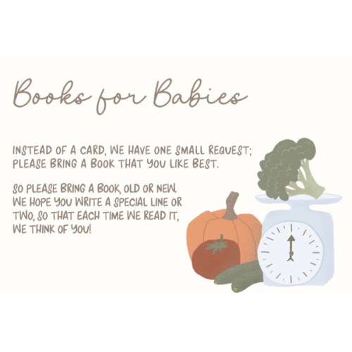 Please Bring a Book in place of a Card 📚
