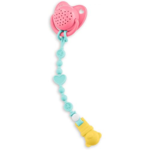 Corolle Baby Doll Pacifier with 15 Sounds - for 14" Baby Dolls, Pink/Blue