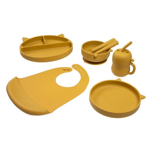 Set de Alimentación de Silicona Gatito Ámbar