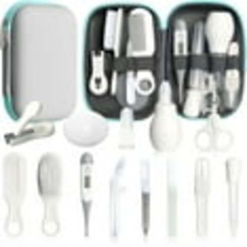Baby Healthcare and Grooming Kit, 14 in 1 Baby Safety Set Newborn Nursery Health Care Set with Hair Brush Scale Nail Clippers for Baby Girls Boys