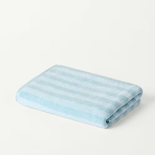 Adairs Kids - Sonny Blue Stripe Bath Towel | Adairs