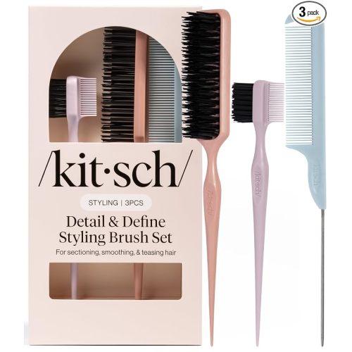 Kitsch Slick Back Hair Brush – Slick Back Brush for Styling
