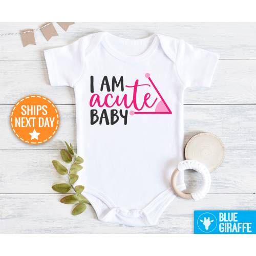 I am Acute Baby Onesie®, Funny Baby Onesies, Math Baby Clothes, Baby Shower Gift, New Mom Gift