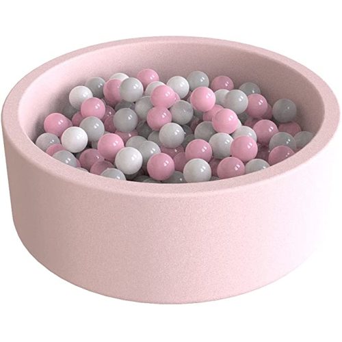 Wonder Space Deluxe Kids Round Ball Pit, Premium Handmade Kiddie Balls Pool, Soft Indoor Outdoor Nursery Baby Playpen, Ideal Gift Play Toy for Children Toddler Infant Boys and Girls (Light Pink)