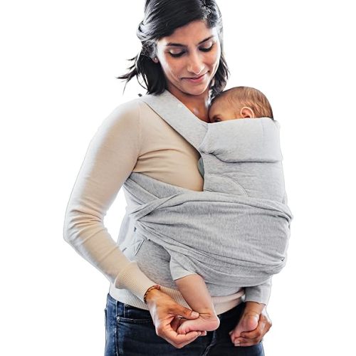 Boppy ComfyGrow Baby Carrier – 7-35lbs, Dove Gray, Newborn to Toddler with 3 Carrying Positions, 3–Stage Adjustable Seat and Head Support, Cotton Fabric