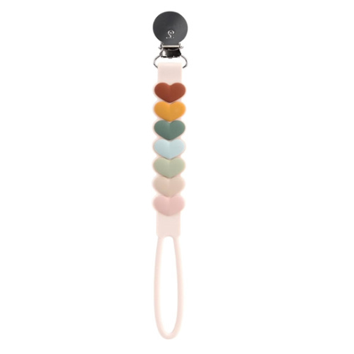 Amazon.com : Loulou Lollipop Beadless Silicone Pacifier Clip (Sweetheart, Multi) : Baby
