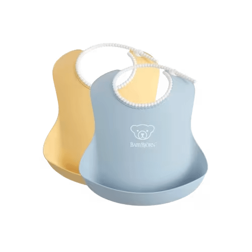 BabyBjörn Baby Bib, 2-pack - yellow/blue