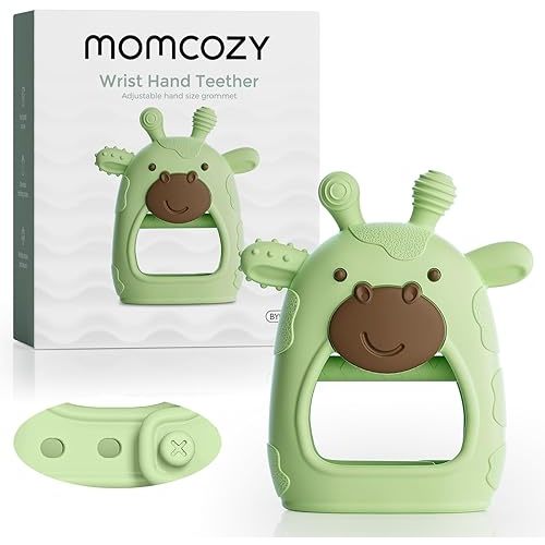 Momcozy Baby Teether Toys | Baby Teething Toys | Baby Teething Relief | Food Grade Silicone Teether Baby Toys | Baby Teether 0-6 Months | Teething Toy 6-12 Months | Baby Essential | Green