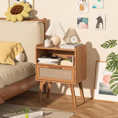 Lerliuo Rattan Nightstand