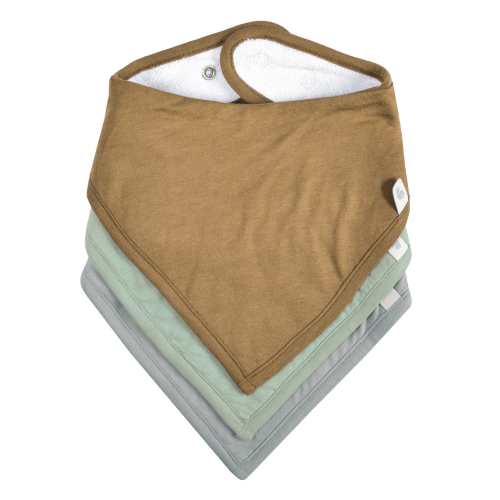 Bamboo bibs pack (3) - Honey, Moss & Pebble