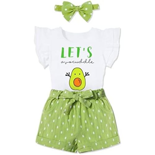 MIGU Toddler Girl Clothes Summer Silk Scarf Sets Sleeveless T-shirt Top+Stripe Shorts+Headband 3Pcs Set