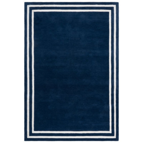 Lauren Ralph Lauren 6953 Hand Tufted Wool; Viscose Geometric Rug in Navy/Ivory & Reviews | Wayfair
