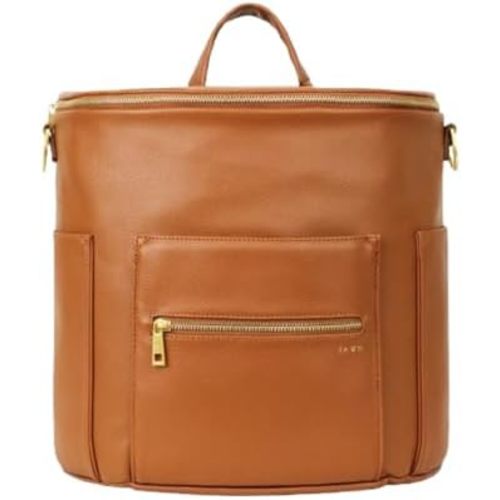 FAWN DESIGN The Original Diaper Bag, Faux Leather Diaper Bag Backpack, Vegan Leather, Large Capacity Baby Bag for Mom