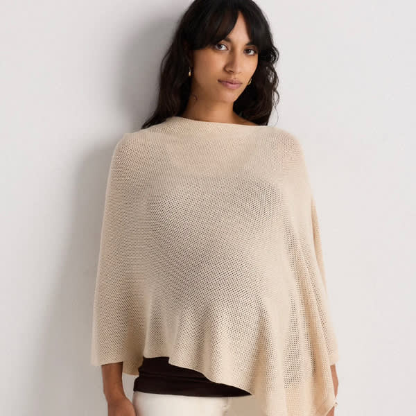 Nursing Shawl in Heather Oatmeal