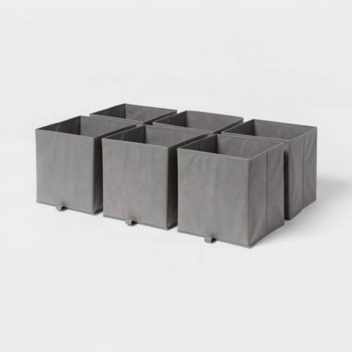 11" 6pk Fabric Bin - Gray - Brightroom™