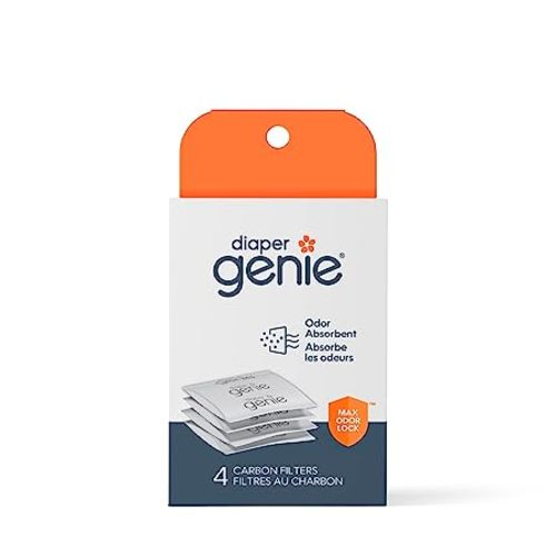 Diaper Genie Carbon Filter (4-Pack) | Diaper Pail Odor Eliminator & Deodorizer | Compatible with the Diaper Genie Complete and Expressions Pail