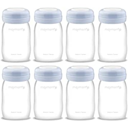 Maymom Wide Neck Breastmilk Collection n Storage Bottle 5.4 oz; Re-markable SureSeal Disc. Compatible with Spectra S2 Spectra S1 Spectra 9 Plus.