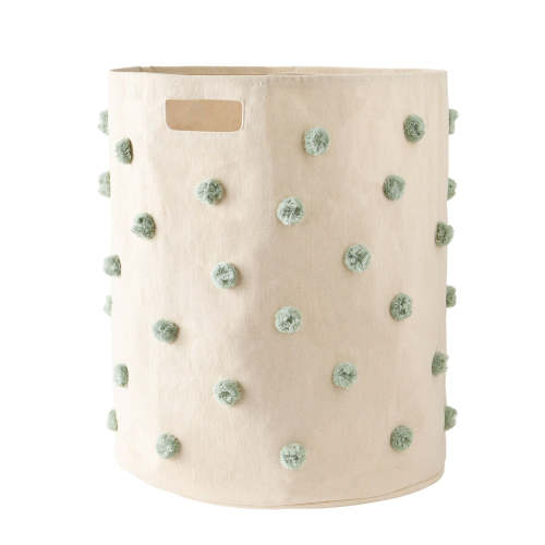 Pom Pom Basket Hamper - Sea