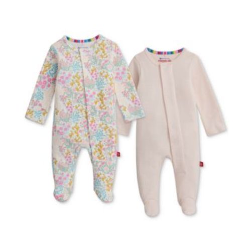 Baby Cotton Footed Coveralls, 2 Pack