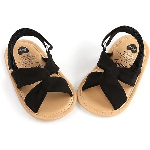Meckior Infant Baby Girls Boys Summer Sandals Open Toe Lace Princess Dress Wedding Flats Shoes Newborn Toddler Soft Non-slip Sole First Walker Crib Shoes