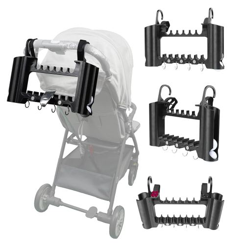 Golf Stroller Attachment - Golf Club Holder for Strollers, Includes Golf Ball Holder, Tee Holder, Straps, Hooks and Magnets - Perfect Golf Gift, Encourages Early Golf Skills, Easy Setup, Universal Fit