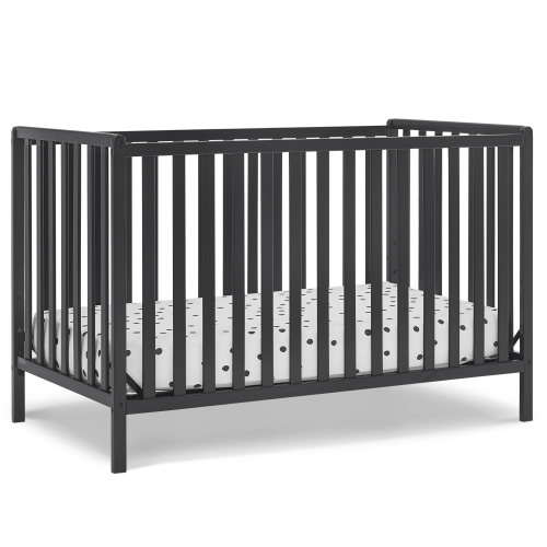 Delta Children Heartland 4-in-1 Convertible Crib - Greenguard Gold Certified, Black