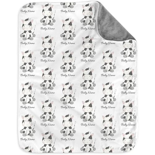 Baby Blanket Cow Print Sherpa 3 Sizes