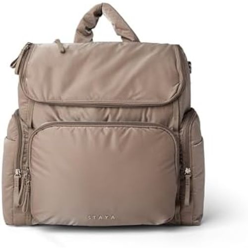 Staya Large Baby Diaper Bag Backpack for Boys and Girls (Taupe)