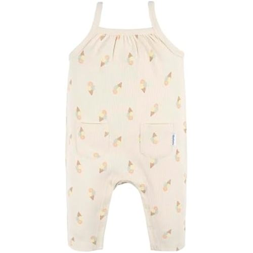 Gerber Baby Girls' Sleeveless Cotton Long-Leg Romper Jumpsuit