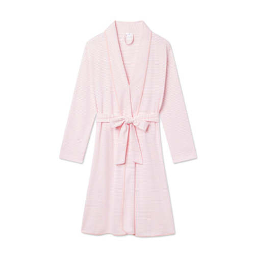 Pima Robe in English Rose Stripe — XXS