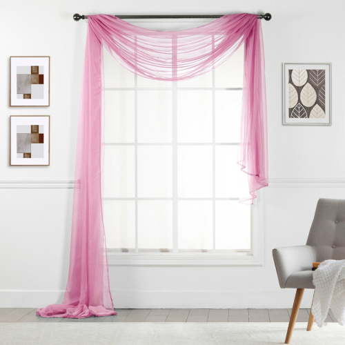 Empire's 216" Long Sheer Curtain Window Valance / Scarf Over 20 Colors!