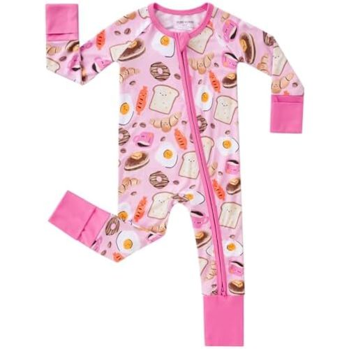 pureborn Baby Infant Boys Girls Zipper Sleeper Snug Fit Viscose from Bamboo Pajamas 0-24 Months