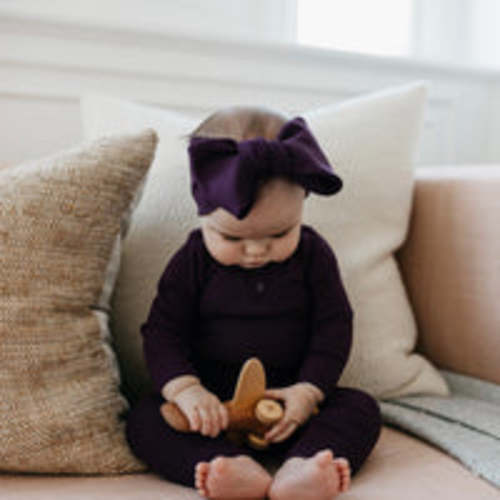 Organic Cotton Modal Headband - Fig – Jamie Kay USA