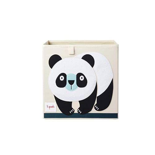 3 Sprouts Cube Storage Box - Organizer Container for Kids & Toddlers, Panda