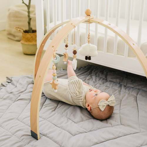Wooden Baby Play Gym with Hanging Toys - Sky | OkidoKids™