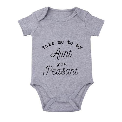 listery Take Me To My Aunt You Peasant Baby Funny auntie Baby Bodysuit Cute Aunt White Baby Clothes 0-12