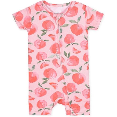 Gerber Baby Buttery-Soft Short Sleeve Romper with Viscose Made with Eucalyptus