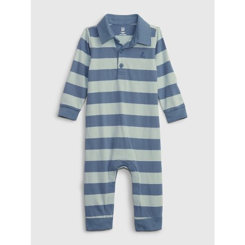 Baby Stripe One-Piece in bainbridge blue, size: 6-12 M