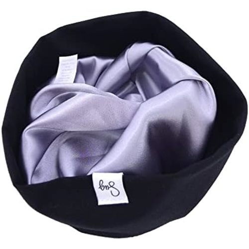 Black - Silky Satin Lined Hats Bonnet